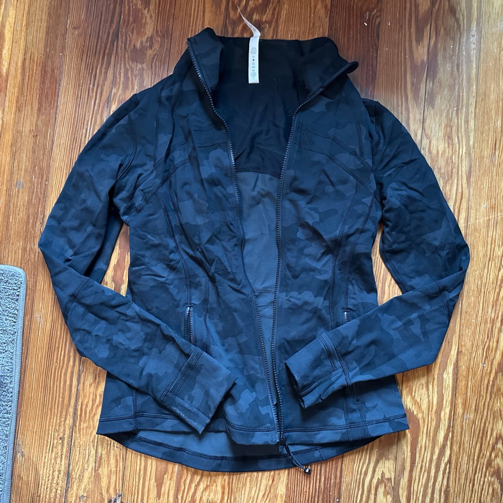 Lululemon define jacket Luoyang black camo size 10